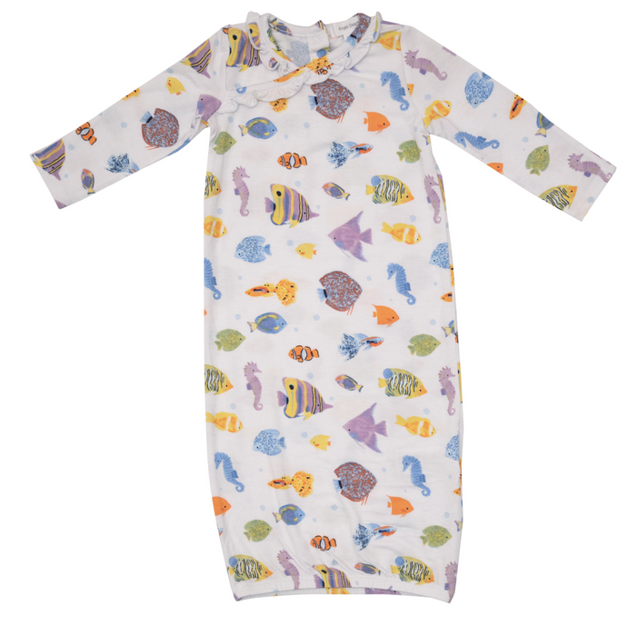 0-3 Month Kimono Gown | Tropical Reef Fish