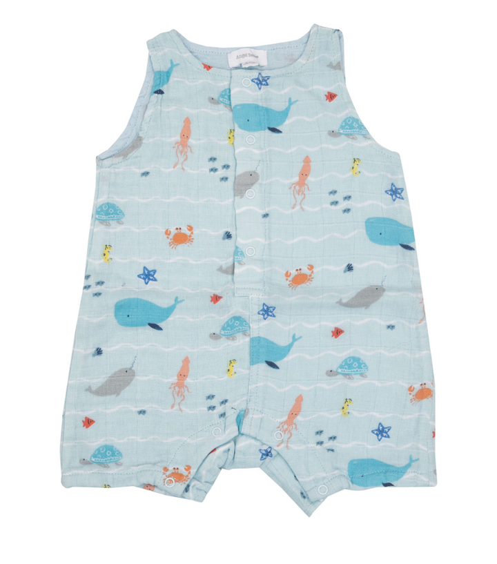 Shortie Romper | Undersea Stripe