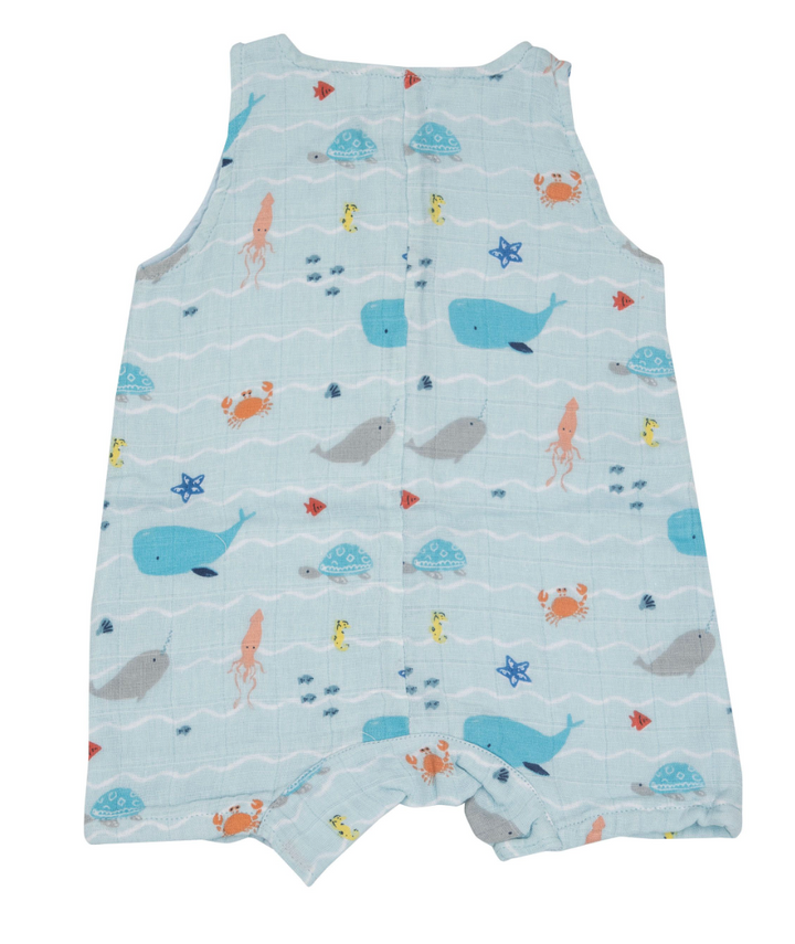 Shortie Romper | Undersea Stripe
