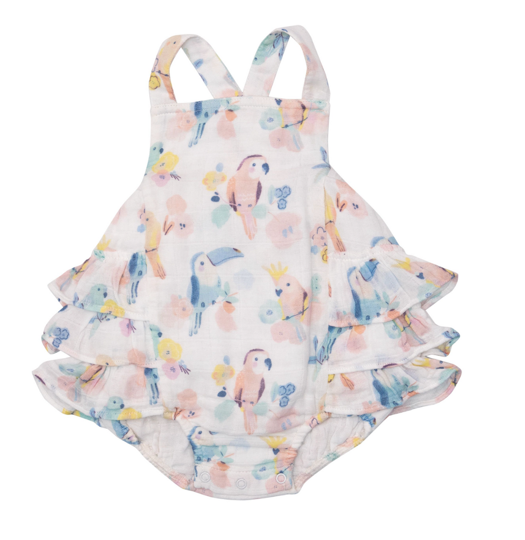Ruffle Sunsuit | Neapolitan Birds