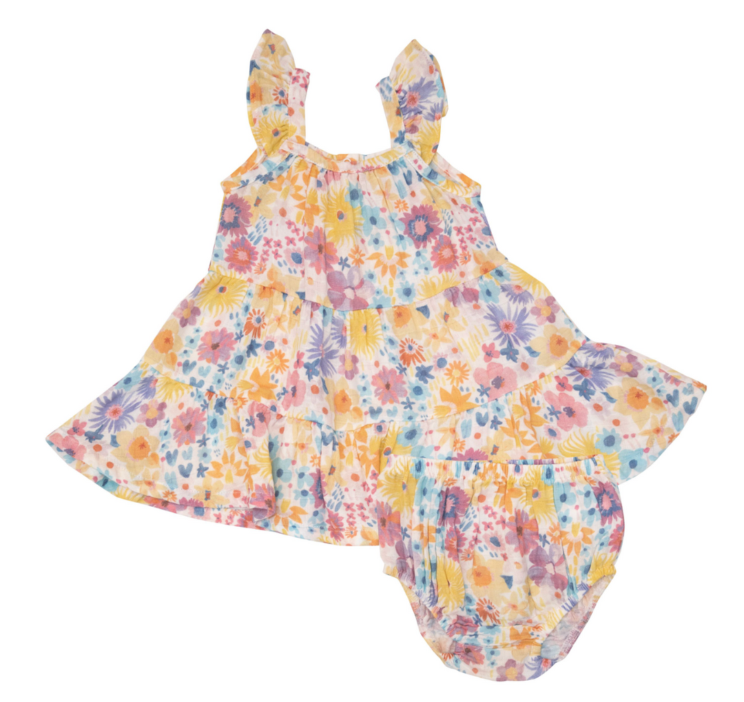 Twirly Sun Dress | Painty Bright Floral