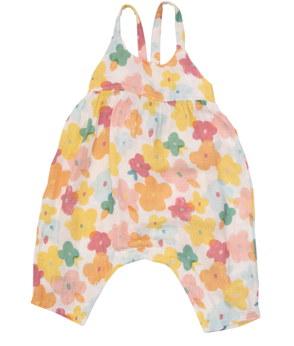Tie Back Romper | Paper Florals
