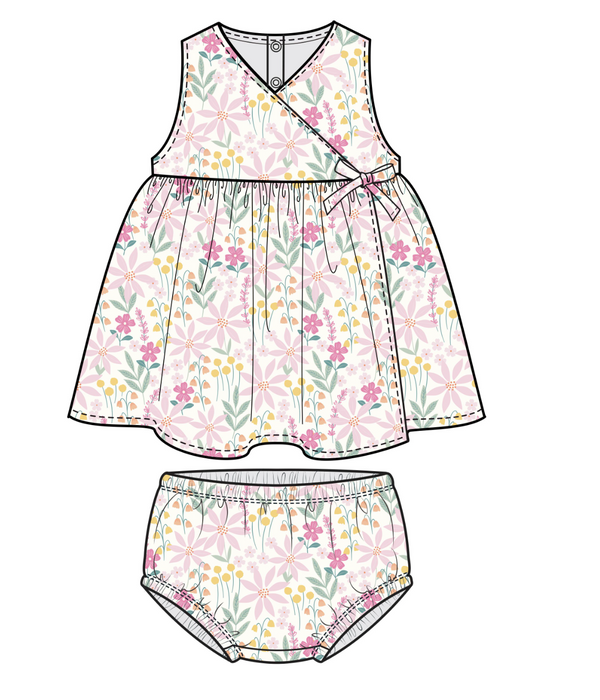 Kimono Dress & Bloomers | Pinwheel Floral