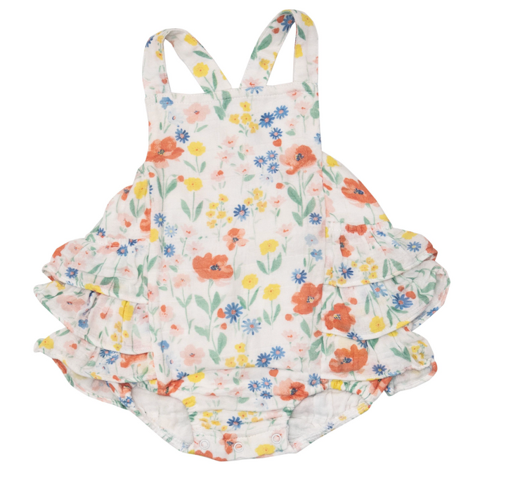 Ruffle Sunsuit | Poppy Field