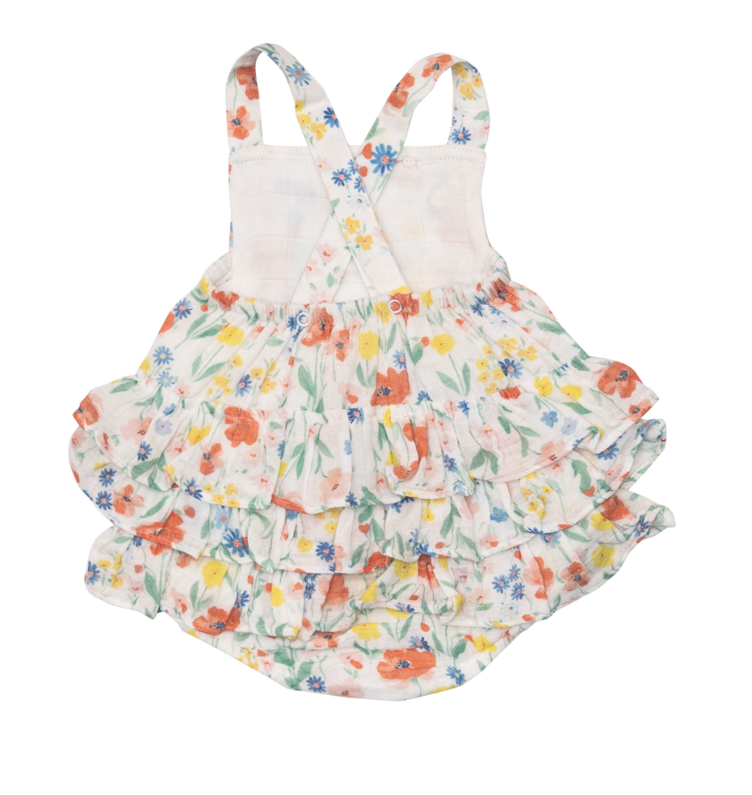 Ruffle Sunsuit | Poppy Field