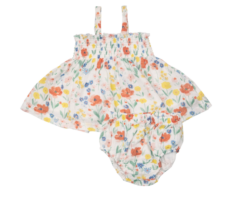 Smocked Top & Bloomer | Poppy Field