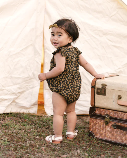 Amelia Romper | Black Floral