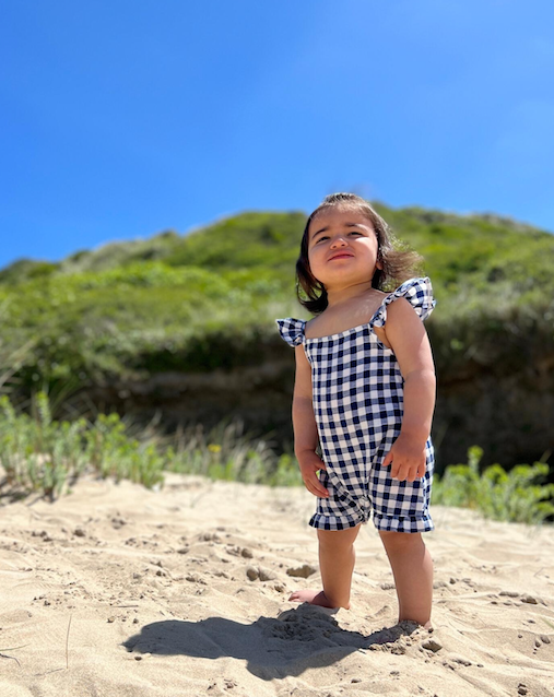 Valeria Bubble | Navy Plaid