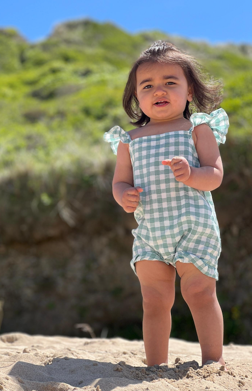 Valeria Bubble | Sage Plaid