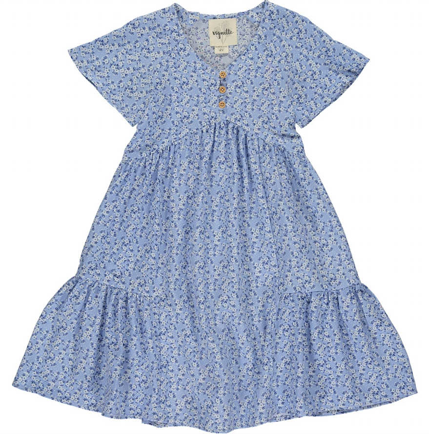 Wanda Dress | Blue Ditsy Floral