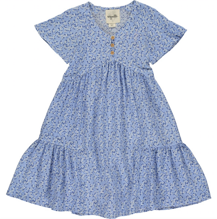 Wanda Dress | Blue Ditsy Floral