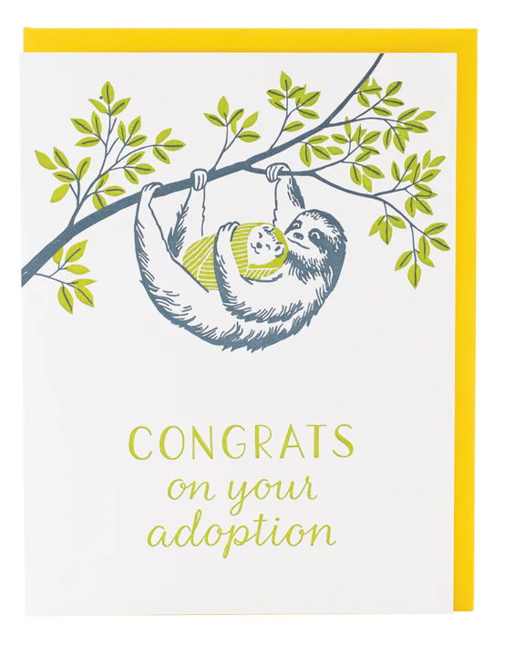 Sloths Adoption Card