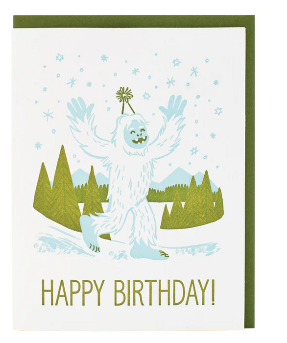 Yeti Birthday Card