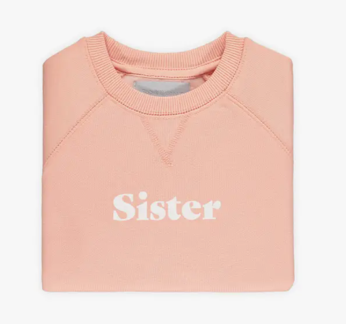 Coral Pink Sister Sweatshirt