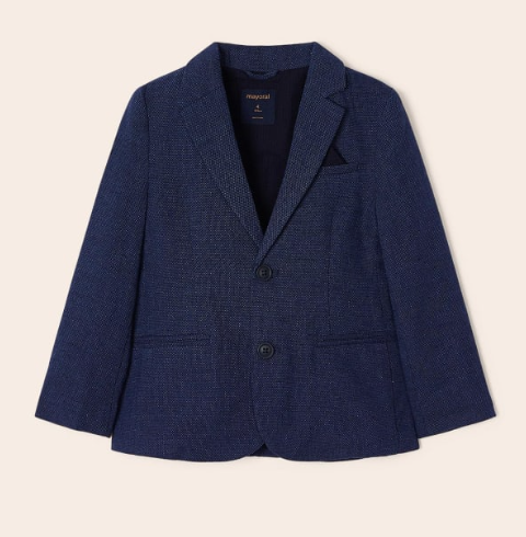 Tailored Linen Jacket | Navy | 3452