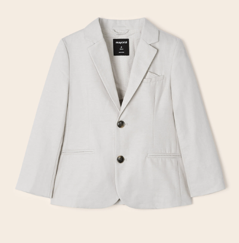 Tailored Linen Jacket | Tapioca | 3452