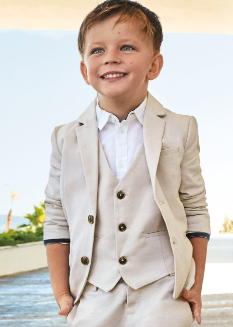 Tailored Linen Jacket | Tapioca | 3452