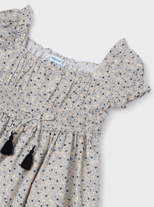 Floral Printed  Dress | Almond | 3924