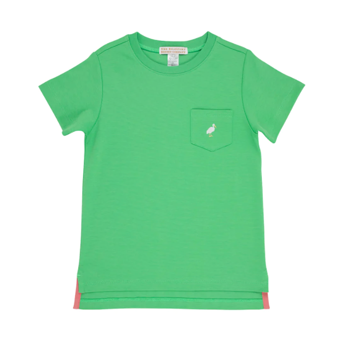 Carter Crewneck | Grafton Green w/Multicolor | Pocket and Stork