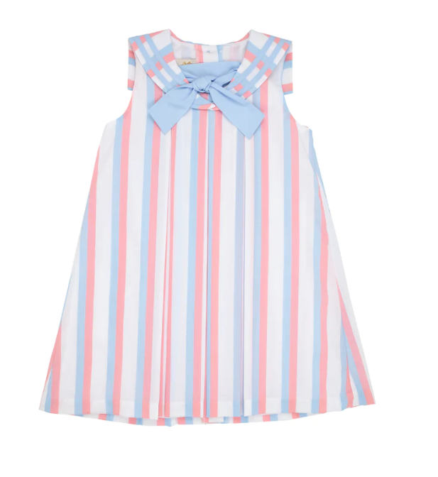 Cindy Sailor Dress | New River Nautical Stripe