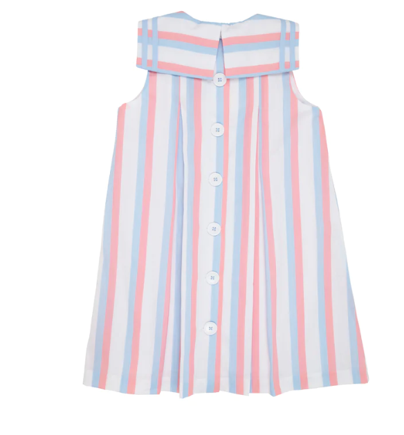 Cindy Sailor Dress | New River Nautical Stripe