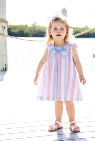 Cindy Sailor Dress | New River Nautical Stripe