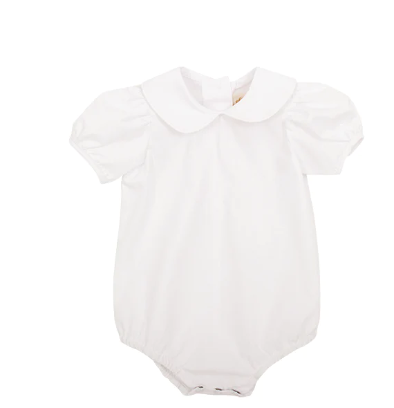 Maude's Peter Pan Short Sleeve | Woven Worth Avenue White
