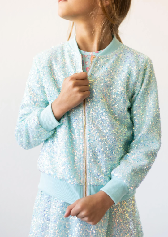 Aqua Sequin Jacket