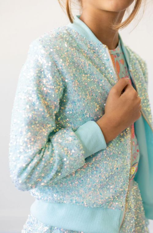 Aqua Sequin Jacket