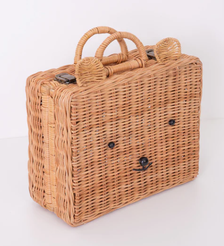 Bear Rattan Suitcase