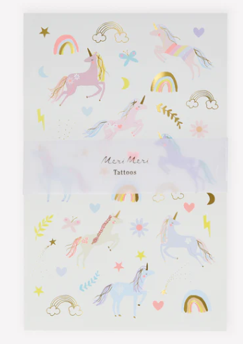 Unicorn Tattoo Sheet