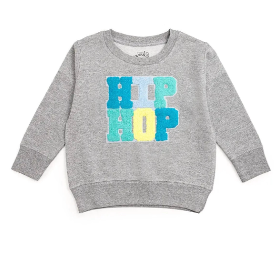 Hip Hop Patch Sweatshirt | Gray
