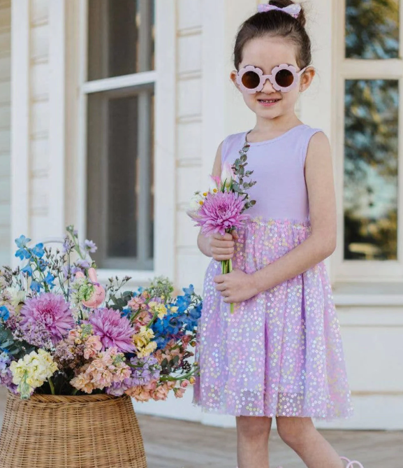 Confetti Flower Dress | Lavender