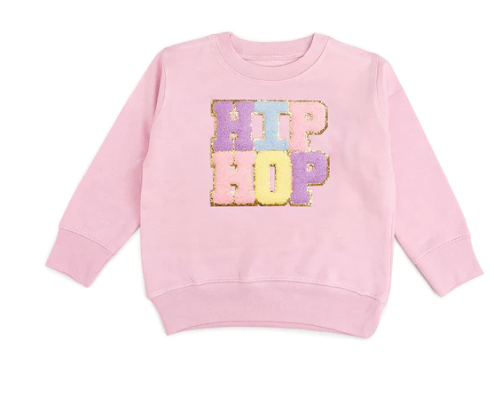 Hip Hop Patch Sweatshirt | Pink
