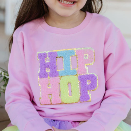 Hip Hop Patch Sweatshirt | Pink