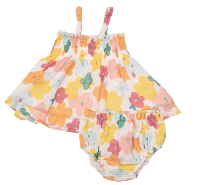 Smocked Top & Bloomer | Paper Florals