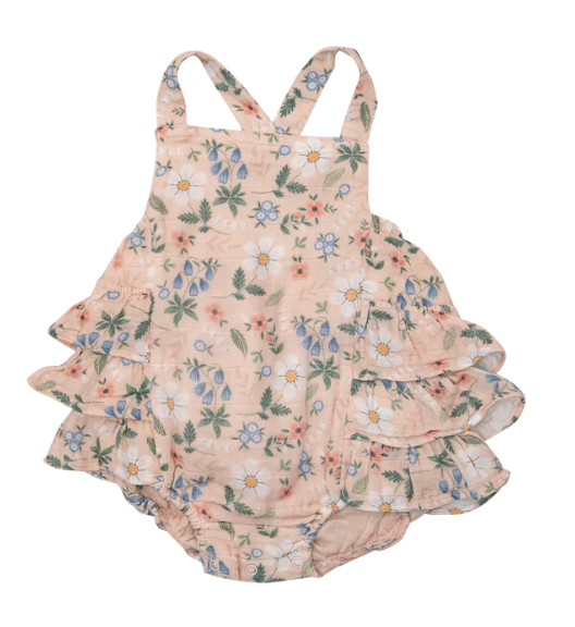 Ruffle Sunsuit | Pastel Flowers