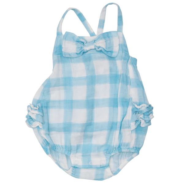 Bow Bubble | Painted Gingham Blue