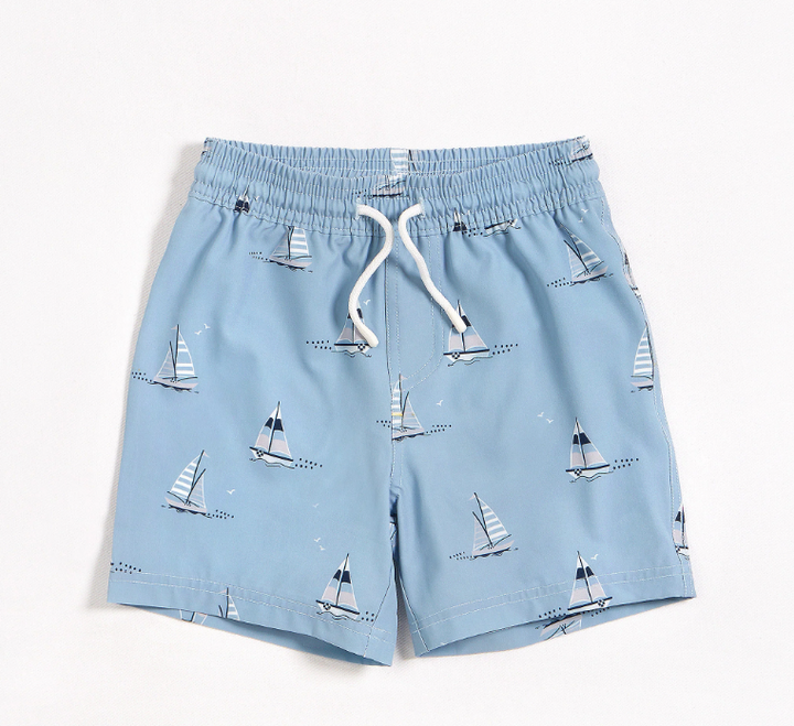 Sailboat Swim Trunks | Dusty Blue