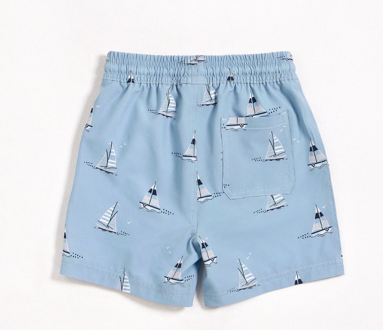 Sailboat Swim Trunks | Dusty Blue