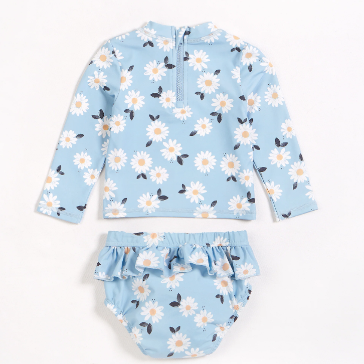 Daisy Baby Rashguard Set | Dusty Blue