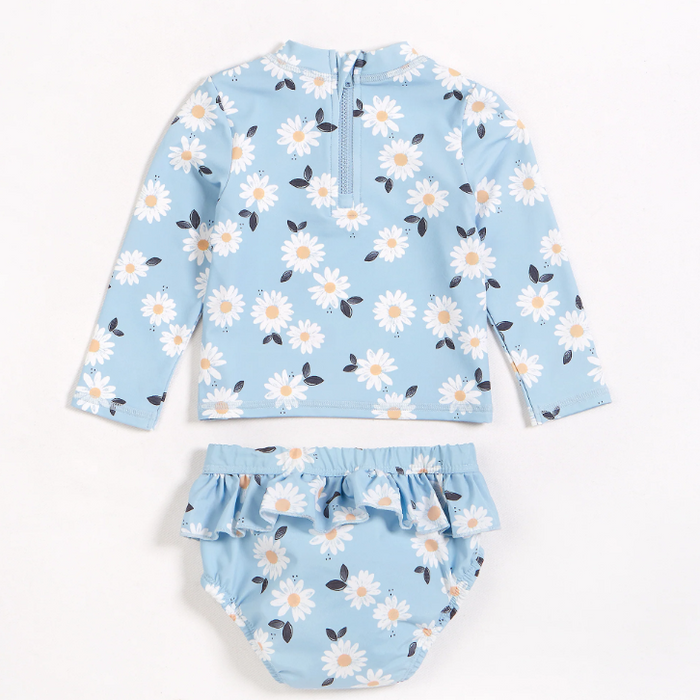Daisy Baby Rashguard Set | Dusty Blue