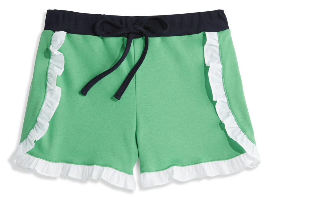 Polly Pima Ruffle Short | Green