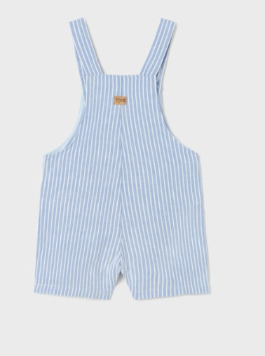 Stripe Linen Overall | Sky Blue | 1634