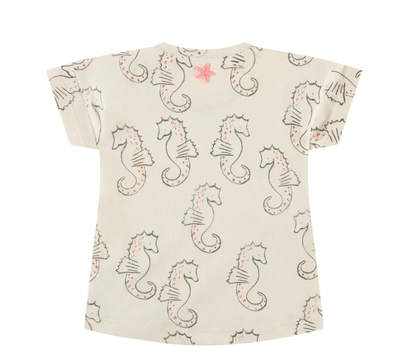 Girls Ivory Seahorse T Shirt