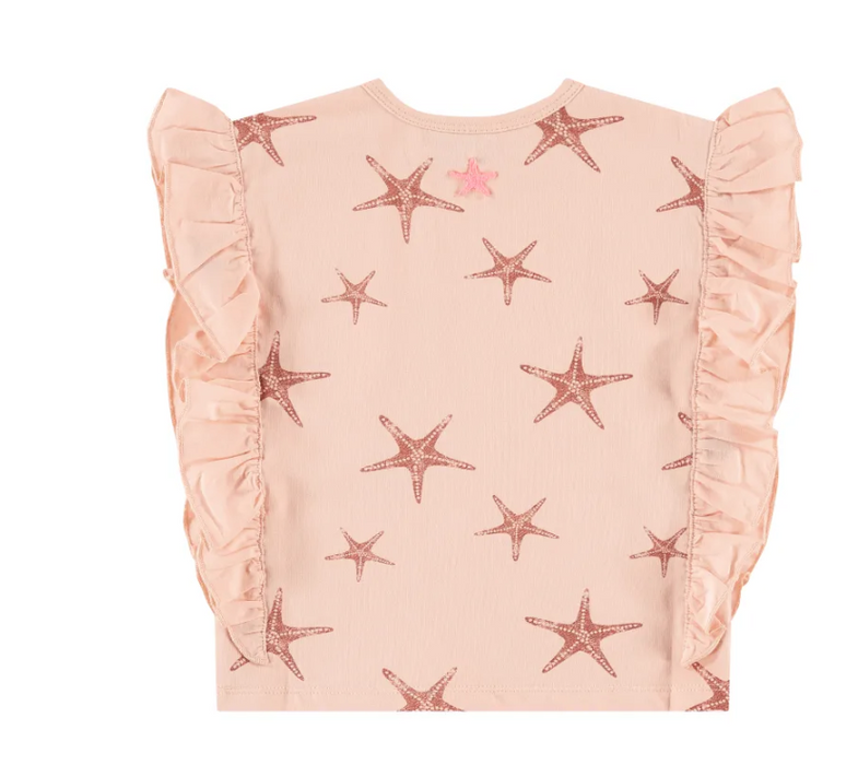 Girls Peach Starfish Top