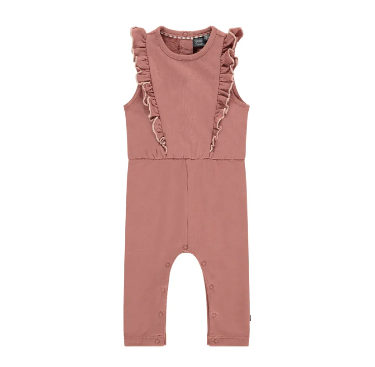 Baby Girl Coverall | Redwood