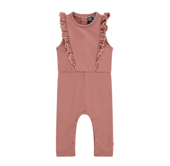 Baby Girl Coverall | Redwood