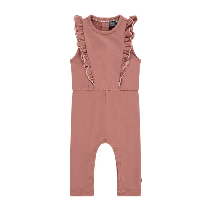 Baby Girl Coverall | Redwood