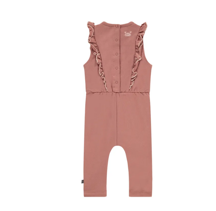 Baby Girl Coverall | Redwood